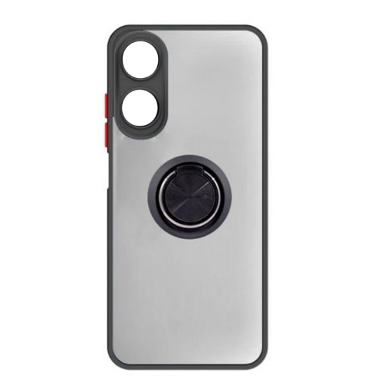 Case with Support Ring for Oppo A38 4g Black Case with Support Ring for Oppo A38 4g Black
